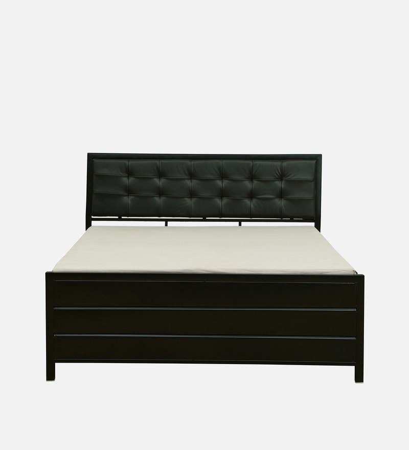 Buy geoffrey Metallic Queen Size Bed With Hydraulic Storage in Black By