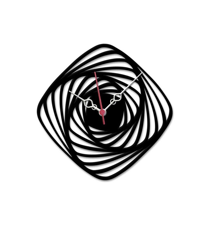 Buy Geometric Wooden Wall Clock by WallMantra Online - Modern Wall ...