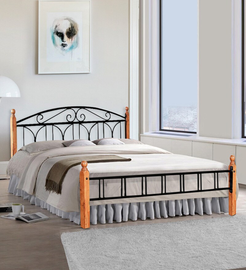 Buy Metallika King Size Bed by FurnitureKraft Online