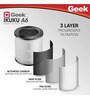 Geek Ikuku A6 Air Purifier with HEPA Filter, Digital LED Display and ObliqFlow Purification Technology (White)