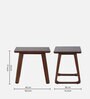 Geelong Solid Wood Seating Stool in Walnut Finish