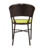 Geelong Wicker Table And Chair Set ( With 4 Chairs ) In Brown Finish