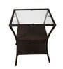 Geelong Wicker Table And Chair Set ( With 4 Chairs ) In Brown Finish