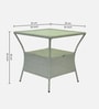 Geelong Wicker Table And Chair Set ( With 4 Chairs ) In Grey Finish