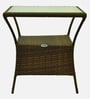 Geelong Wicker Table And Chair Set ( With 2 Chairs ) In Brown Finish