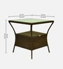 Geelong Wicker Table And Chair Set ( With 2 Chairs ) In Brown Finish