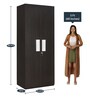 Gella 2 Door Wardrobe in Dark Brown & Cream Colour