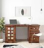Gellar Writing Table In Natural Teak Finish