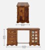 Gellar Writing Table In Natural Teak Finish