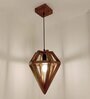 Gem Brown Solid Wood Single Hanging Light