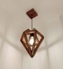 Gem Brown Solid Wood Single Hanging Light