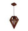 Gem Brown Solid Wood Single Hanging Light