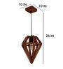 Gem Brown Solid Wood Single Hanging Light