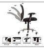 Gemini Office Ergonomic Mesh Chair in Black Colour
