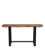 Gemini Solid Wood Console Table In Natural Acacia Finish