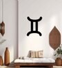 Gemini Zodiac Sign Black Mild Steel Wall Art