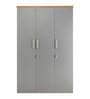 Gemma 3 Door Wardrobe in Slate Grey & Oak Finish