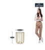 Geneva Metal End Table in Gold Finish