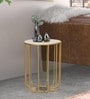 Geneva Metal End Table in Gold Finish