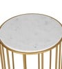 Geneva Metal End Table in Gold Finish