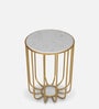 Geneva Metal End Table in Gold Finish