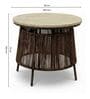 Geneva Wicker 4 Seater Dining Set In Light Brown Finish