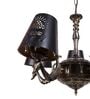 Genevieve Black Iron 5 Lights Chandelier