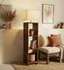 Genevieve Wooden Shelf Floor Lamp with Jute Shade & Brown Base