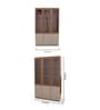 Genting 3 Door File Cabinet In Brown & Grey Finish