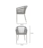 Genting Malaysian Aluminium Outdoor Chair In Grey Finish