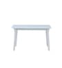 Genting Malaysian Glass Top 4 Seater Dining Table In White Finish