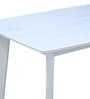 Genting Malaysian Glass Top 4 Seater Dining Table In White Finish