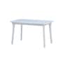 Genting Malaysian Glass Top 4 Seater Dining Table In White Finish