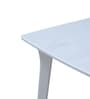 Genting Malaysian Glass Top 4 Seater Dining Table In White Finish