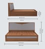 Genting Queen Size Bed In Grey & Brown Finish