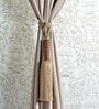 Geo Bead Pandent Curtain Tessel Tieback in Beige Color (Set of 2)