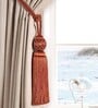 Geo Bead Pandent Curtain Tessel Tieback in Brown Color (Set of 2)
