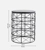 Geo Metal End Table In Black Colour