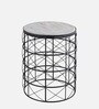 Geo Metal End Table In Black Colour