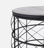 Geo Metal End Table In Black Colour