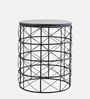 Geo Metal End Table In Black Colour