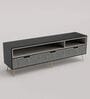 Geofloral Bone Inlay TV Console In Black Colour