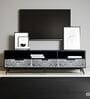 Geofloral Bone Inlay TV Console In Black Colour