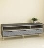 Geofloral Bone Inlay TV Console In Grey Colour