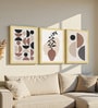 Geometric Botanical Wall Art Framed Set of 3