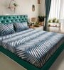 Abstract 300 TC Polycotton King Size Fitted Bed Sheet With 2 Pillow Covers