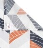 Geometric 300 TC Polycotton Queen Size Flat Bed Sheet With 2 Pillow Covers