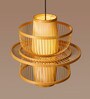 Geometric Bamboo Hanging Light in Beige Colour