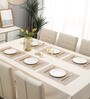Geometric Beige (18x12) PVC Table Placemat (Set of 6)