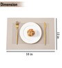 Geometric Beige (18x12) PVC Table Placemat (Set of 6)